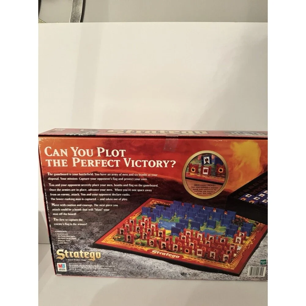 Vintage Milton Bradley Stratego Strategy Board Game Capture the Flag, 2 Players,